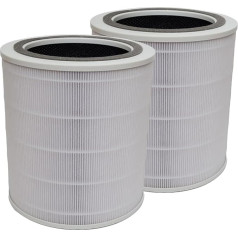 PUREBURG Core 400S Сменный фильтр, совместимый с LEVOIT Core 400S / 400 Air Purifier, Core 400-RF, 2-Pack H13 3-Stage Filtration Activated Carbon
