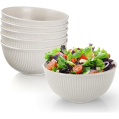 Esilihom 6 небьющихся мисок для круп, 710 мл, набор легких мисок, многоразовые пластиковые миски для вечеринки, пикника, кемпинга, завтрака, салат