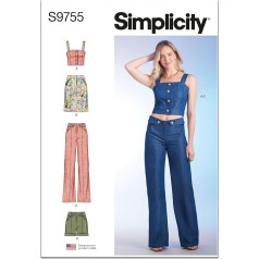 SIMPLICITY SS9755H5 Женский топ, юбка, брюки и шорты H5 (34-36-38-40)