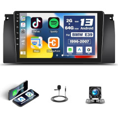 SIXTOP[2G+64G] Авторадио с Bluetooth für BMW 5 E39 E53 M5 X5 1996-2007 mit Carplay Android Auto,9