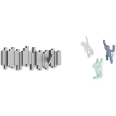 Крючки для пальто Umbra Chopsticks - современная и экономящая место вешалка для пальто Grey & Buddy Hooks - декоративная настенная вешалка для курток, шарф