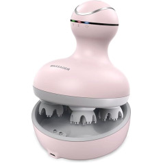 cotsoco Электрический массажер для головы, массажер для волос, водонепроницаемый массажер для головы с 4 насадками, 84 узла для роста волос и ма