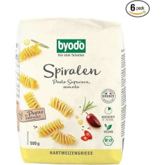 Byodo Bio Volanti Pasta Light / Semola, крученые конусы, 500 г - сертифицированные DE-ÖKO-013, высококачественные итальянские макароны для гурманов