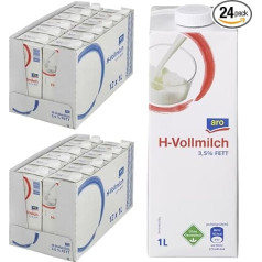 Arroo H-milk молоко с низким содержанием жира, %3,5 жирности, 1000 мл, упаковка 24