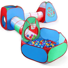 STLOVE Детская игровая палатка Baby Tent с туннелем для ползания 3 части Ball Pit Play House с сумкой-палаткой и туннелем для дома и сада Многоразовая (без м