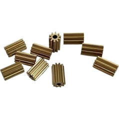 Набор шестерен, шестерня двигателя, шестерня, шестерня модуля, 10 штук 0.5m 10T медные шестерни 1.5/2/2.3/3/3.175mm отверстие латунные шестерни GS (2mm T 10MM)