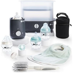 Tommee Tippee Полный набор для кормления, электрический паровой стерилизатор с изолированной сумкой для бутылочек, бутылочки для новорожденных 