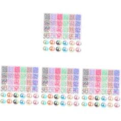 STOBOK 4 коробки симфония жемчуг с градиент цвета бисер комплект бисер ремесло бисер ремесло наборы ювелирные изделия предохранитель бисер д