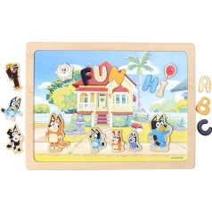 Магнитная доска Bluey - двухсторонняя игровая доска с магнитными буквами и фигурками Bluey для творческих детей в возрасте от 3 лет