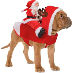RANYPET Санта Клаус Собака Костюм Рождество Домашнее Животное Одежда Санта Верховая Pet Косплей Костюмы Вечеринка Одеваются Собака Наряд для м