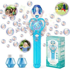 Электрическая игрушка с пузырьками, пузырьковая машина с цветком лотоса, дети 10000+ пузырьков / мин с раствором 120 мл, батарея, светодиод для у