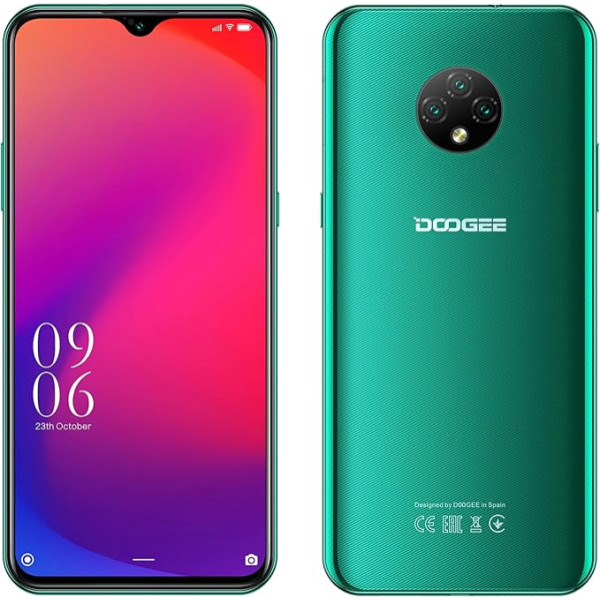 4G смартфон без контракта дешевые Android 10 (2020), DOOGEE X95 Dual SIM Мобильный телефон, 6,52 дюйма капли воды полный экран, 4350 мАч аккумулятор, 2 ГБ + 16 ГБ, 13MP 