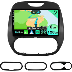 BXLIYER - 6G + 128G - Android 12 IPS автомобильное радио подходит для Renault Kaptur Captur (2014-2019) - Wireless CarPlay/Android Car/DSP - Камера и MIC - 9 дюймов 2 DIN - DAB рулевое колесо упра