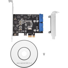 ASHATA PCI-E PCI-Express на двойной 19-контактный внутренний заголовок USB 3.0 Card Adapter и низкопрофильный USB 3.0 Header PCI Express на двойной USB 3.0 Card 19 Pin
