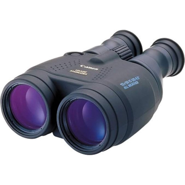 Canon 15x50 IS Allwetter Fernglas (15 fache Vergrößerung, wetterfest, Feldstecher, Präzisionsoptik, IS Bildstabilisator, manuelle Fokussierung, Dioptrinkorrektur, Porroprisma II), schwarz