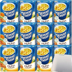 Erasco Hot Cup Chicken with Noodles Pack of 12 (36 пакетиков по 12,2 г) + usy Block