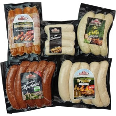 MEISTER'S Grill Package Братвурст, сырная колбаса, копченая колбаса Дебрецинер, Ростбратвурст, Бернские колбаски с сыром и беконом Продуктовый набор