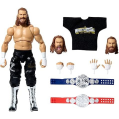 Mattel WWE Ultimate Edition Action Figure & Accessories, 6-дюймовый коллекционный набор Sami Zayn со сменными головами и руками, 30 точек артикуляции