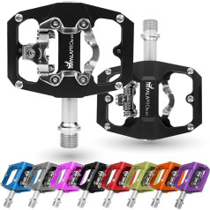 IMPALAPRO - Click Pedals Double Function SPD/Platform Compatible with Shimano - Combination Pedals SPD - Click Pedals SPD - Click Pedals MTB/Gravel Bike - SPD Pedals - 9/16 Inch