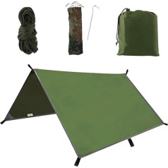 Кемпинговая палатка Tarp 3 м x 3 м Гамак Дождь Крышка Водонепроницаемый Портативный Легкий Ветрозащитный Снегозащитный для Рюкзак Пеший тури