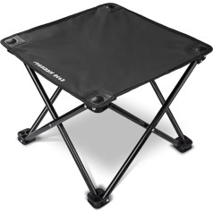 Forbidden Road Camping Chair Tripod Stool Portable Footrest for Hiking Fishing Travel Backpacking Outdoor Stool (Black, 14