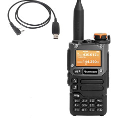 QUANSHENG UVK5(8) AM/FM/DTMF Walkie Talkie 200 каналов диапазон Ham 5 Вт портативный двухсторонней радиостанции с FM - ЖК-дисплей VOX частоты репликации W/USB кабель п
