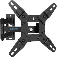 BONTEC TV Wall Mount Swivel, Tilt, Rotatable TV Mount for 13-42 Inch LED LCD OLED Flat/Curved TVs up to 25 kg, TV Mount with 400 mm Extension, Max VESA 200 x 200 mm