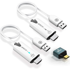 EDUP Беспроводной HDMI передатчик и приемник 50 м, 1080P HD приемник HDMI радиопередачи для потоковой передачи видео аудио файлов с ноутбука, ПК на HDTV,