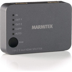 HDMI Splitter 4K60 - Marmitek Split 312 UHD - 1 Ein / 2 Aus - Ultra HD - 4K60 - HDMI Verteiler - 3840 x 2160 60Hz - HDCP 2.2 - EDID Schalter - Eingebaute Verstärker