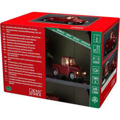 Konstsmide 4384-550 Светодиодный пикап с Санта Клаусом, наполненный водой, красный с Санта Клаусом в качестве водителя, с выключателем, таймер на 5 ч