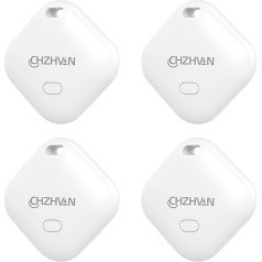 CHZHVAN Key Finder Smart Air Tag, совместимый с Apple Where Is App (только iOS), Bluetooth Key Tracker для ключей, кошелька, сумки, чемодана, IP67 водонепроницаемый, сменная бата