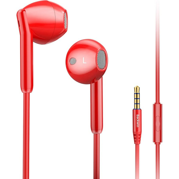 Наушники-вкладыши 3,5 мм Jack Stereo Bass Earbuds с регулятором громкости и шумоподавлением Совместимы со всеми смартфонами, планшетами, iPod, iPad, MP3-плее