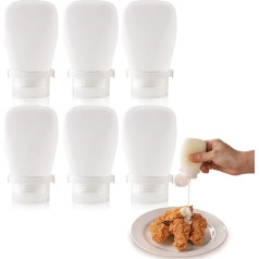RAMFIYN 6 упаковок маленьких силиконовых бутылочек для специй, маленькие бутылочки для заправки салата для путешествий контейнеры для заправ