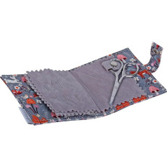 Подарочный чехол для иголок - 5 швейных игл, 4 булавки, 3 иглы и ножницы в комплекте - 100% хлопок - хранение острых предметов - 2,5 x 9,5 x 11,5 см - Лесно