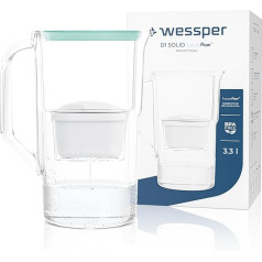 Wessper Кувшин-фильтр для воды 3,3 л со светодиодным счетчиком, графин для воды с фильтром, фильтр для воды с активированным углем уменьшает нак