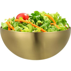 Operitacx Ramen Bowl Salad Bowl Stainless Steel 20 cm Wide Mixing Bowl Pasta Bowl Gold Food Supply Dishwasher Safe Japanese Ramen Bowl