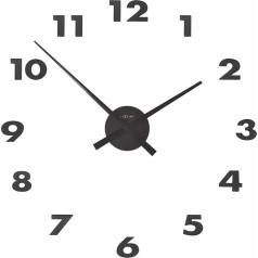 Настенные часы NeXtime Small Hands из металла и пластика, черные, 0 см