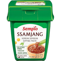 Sempio Ssamjang (250 г) - богатая умами корейская соевая паста для заправки. Соус для овощей, корейского барбекю и многого другого. Веганский, без ГМО