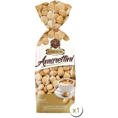 Gadeschi Amarettini (1 x 200 г) | Итальянская выпечка из абрикосовых косточек | Кофейная выпечка | Печенье Amarettini 200 г