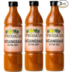 С Pufai Grocery, Rimboe Katjang Sauce Extra Hot Sauce Соус экстра острый 500 мл x 3 шт.