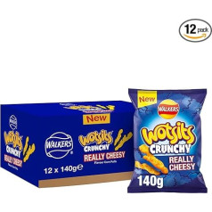 Walkers Wotsits Crunchy Really Cheesy Snacks Crisps 140 г.