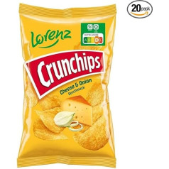 Lorenz Snack World Crunchips Сыр и лук, упаковка из 20 (20 x 175 г)