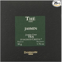 Жасминовый зеленый чай в коробках 25 пакетиков Cristal / Les Thés Verts