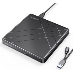 ORICO 50 GB Внешние Blu-ray диски, USB 3.0 Type-C BD/DVD привод, накопитель для ноутбука, настольного компьютера, MacBook, Win11/10/8/7/XP, Linux, Mac OS, Vista (BRU3-01)