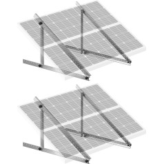 VEVOR Комплект из 2 кронштейнов для солнечных батарей 45 дюймов от 0 до 90° Регулируемые крепления для солнечных батарей 100-400 Вт, легкие алюминие