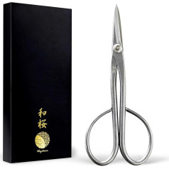 Wazakura Japan Yasugi Stainless Steel Bonsai Trimming Scissors Satsuki 180 mm Made in Japan (Yasugi Stainless Steel Satsuki)
