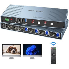Матричный KVM-переключатель MT-VIKI HDMI 4 входа 2 выхода