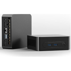 Мини ПК N100 12th Alder Lake n100 (4C/4T, 3.4GHz) 8GB DDR4 RAM 256GB 2242 SATA SSD Win11Pro/ WIFI5/ Bluetooth 5.2/ RJ45 LAN/USB*4 / HDMI*2/ 4K@60Hz Независимый дисплей с двумя экранами