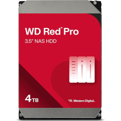 Внутренний жесткий диск WD Red Pro 4 ТБ (3,5-дюймовый, NAS, 7200 об/мин, 256 МБ кэш-памяти, SATA 6 Гбит/с, технология NASware, для NAS-систем непрерывного действия,