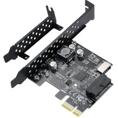 YABOANG USB 3.2 GEN1 Type-e (A Key) Faceplate Header (To Type C Faceplate Header) 5Gbps +USB 3.0 20Pin Connector PCI-E 1X Express Card for Motherboard